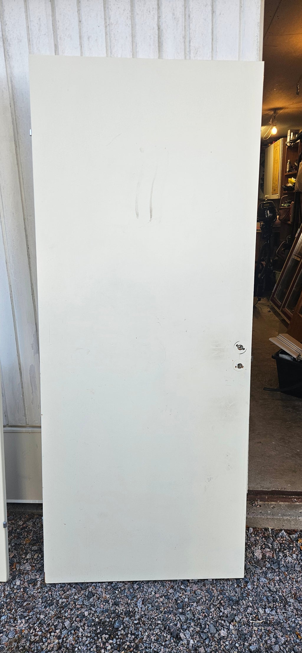 Vit innerdörr 83x203, högerhängd