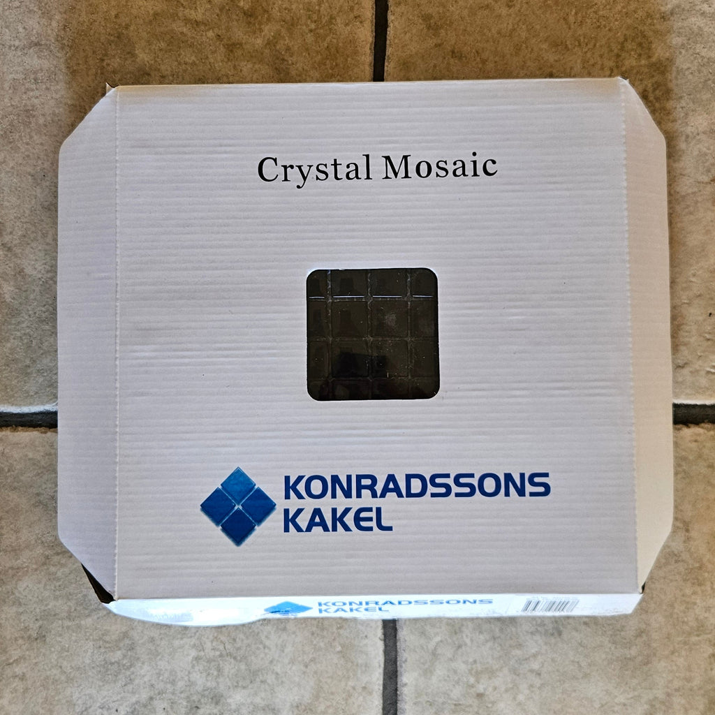 Glasmosaik 23x23 Svart – Konradssons Kakel (1 m2)