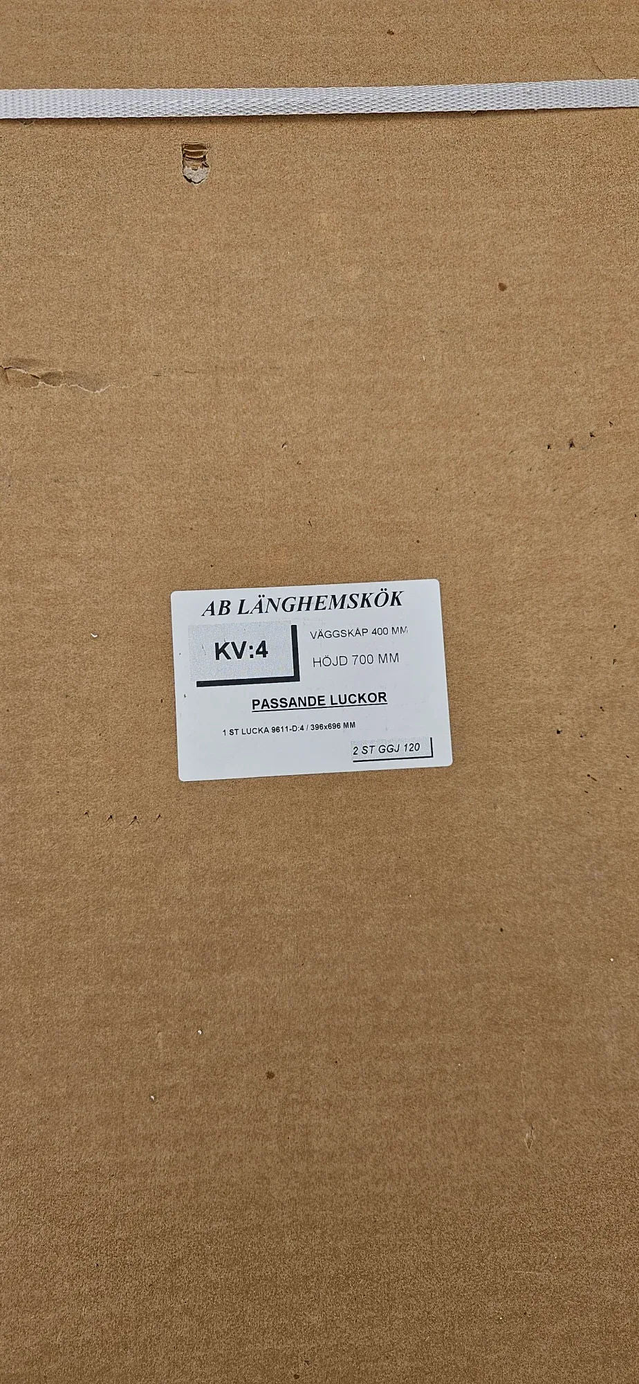 Överskåp med lucka - Länghemskök 40 cm